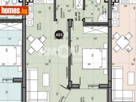 Двустаен, 70m² - Апартамент за продажба - 110300307