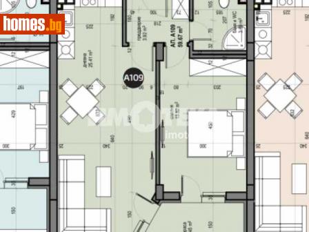 Двустаен, 70m² - Апартамент за продажба - 110300398