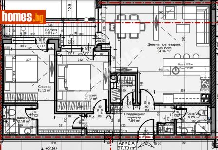 Тристаен, 113m² - Апартамент за продажба - 110547460