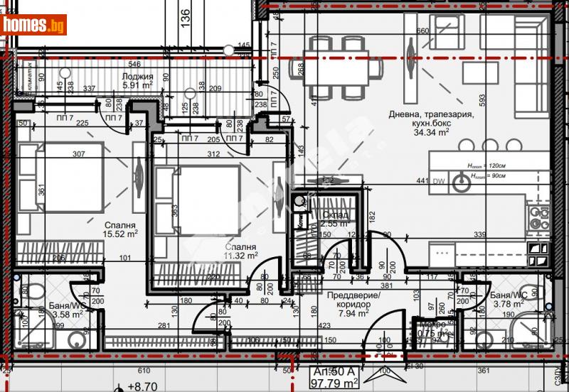 Тристаен, 114m² - Жк. Младост 4, София - Апартамент за продажба - МИРЕЛА - 110547670