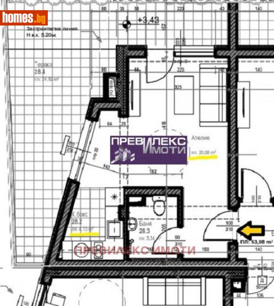 Едностаен, 77m² - Кв. Кършияка, Пловдив - Апартамент за продажба - Превилекс имоти ЕООД - 110564339