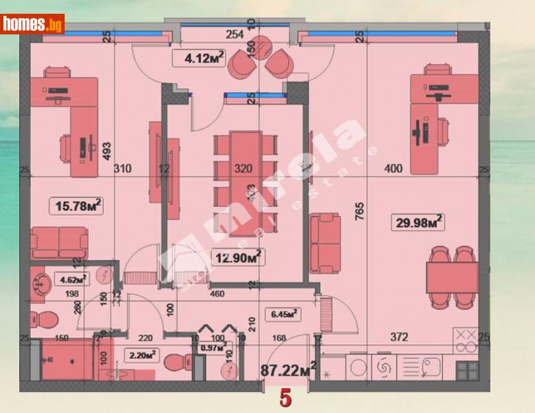 Тристаен, 106m² - Жк. Чайка, Варна - Апартамент за продажба - МИРЕЛА - 110911487