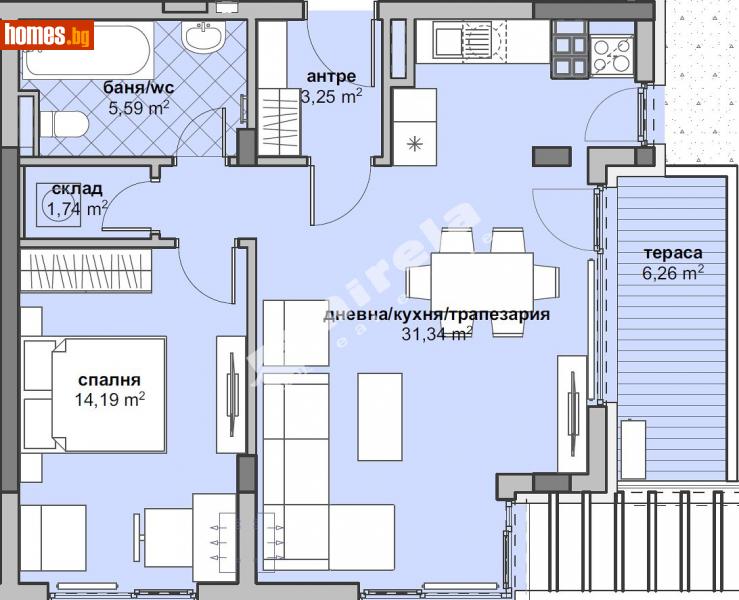 Двустаен, 88m² - Жк. Люлин 6, София - Апартамент за продажба - МИРЕЛА - 111281376