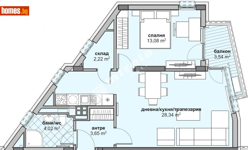 Двустаен, 82m² - Жк. Люлин 6, София - Апартамент за продажба - МИРЕЛА - 111281378