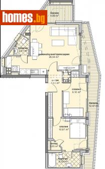 Тристаен, 116m² - Апартамент за продажба - 111281394