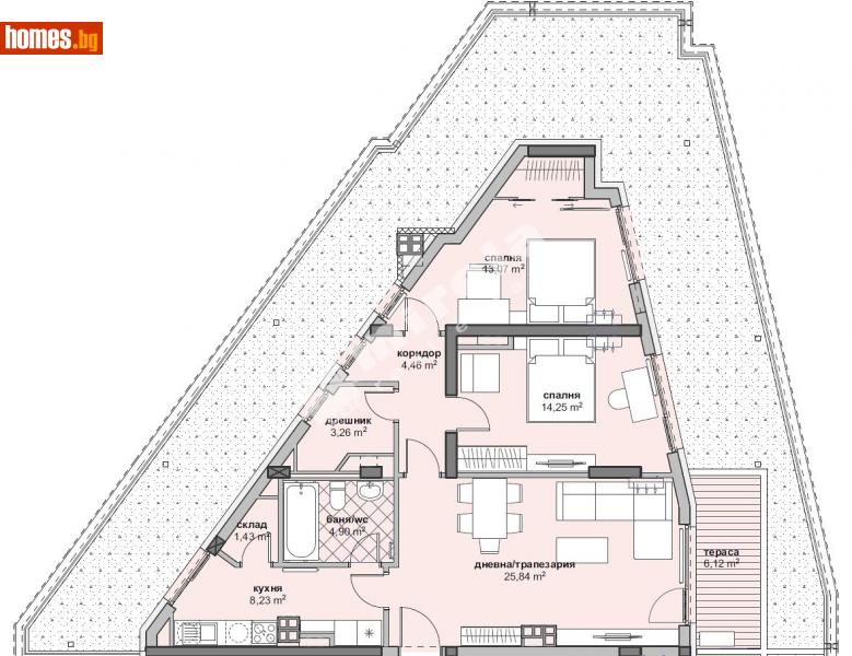 Тристаен, 122m² - Жк. Люлин 6, София - Апартамент за продажба - МИРЕЛА - 111281445