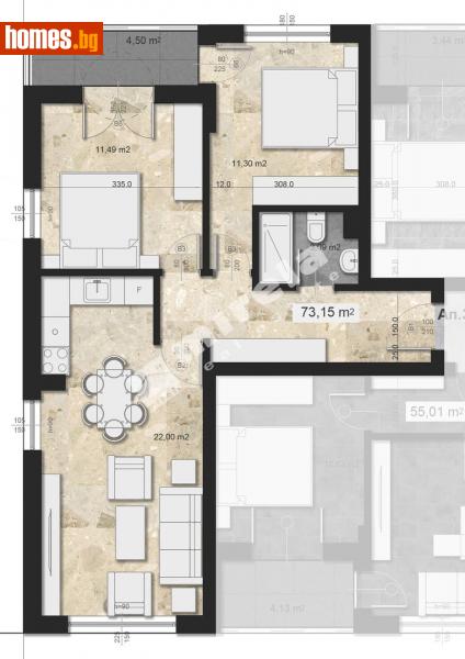 Тристаен, 91m² - Жк. Надежда 2, София - Апартамент за продажба - МИРЕЛА - 111635378