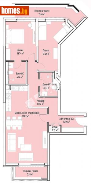 Тристаен, 128m² - Жк. Младост 4, София - Апартамент за продажба - МИРЕЛА - 111837773