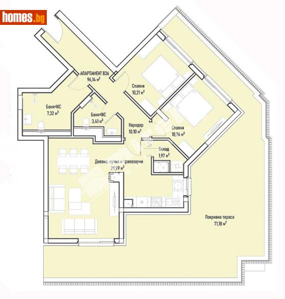 Тристаен, 122m² - Жк. Младост 4, София - Апартамент за продажба - МИРЕЛА - 111837807