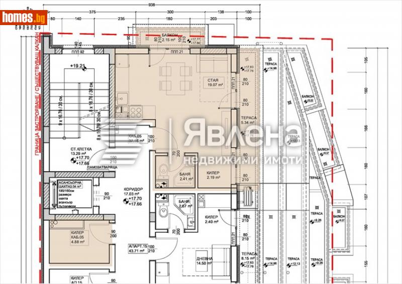 Едностаен, 52m² - Жк. Левски, Варна - Апартамент за продажба - ЯВЛЕНА - 112202530