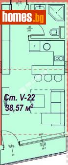 Едностаен, 38m² - Апартамент за продажба - 112293245