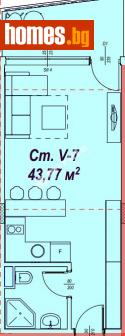 Едностаен, 43m² - Апартамент за продажба - 112293250