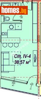 Едностаен, 43m² - Апартамент за продажба - 112340568