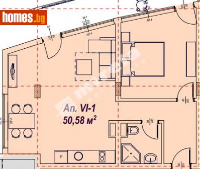 Едностаен, 50m² - Апартамент за продажба - 112340577