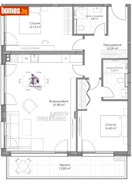 Тристаен, 141m² - Кв. Остромила, Пловдив - Апартамент за продажба - Превилекс имоти ЕООД - 112399947