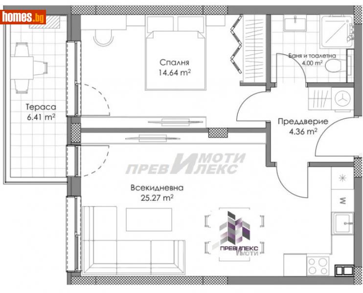 Двустаен, 74m² - Кв. Остромила, Пловдив - Апартамент за продажба - Превилекс имоти ЕООД - 112399948