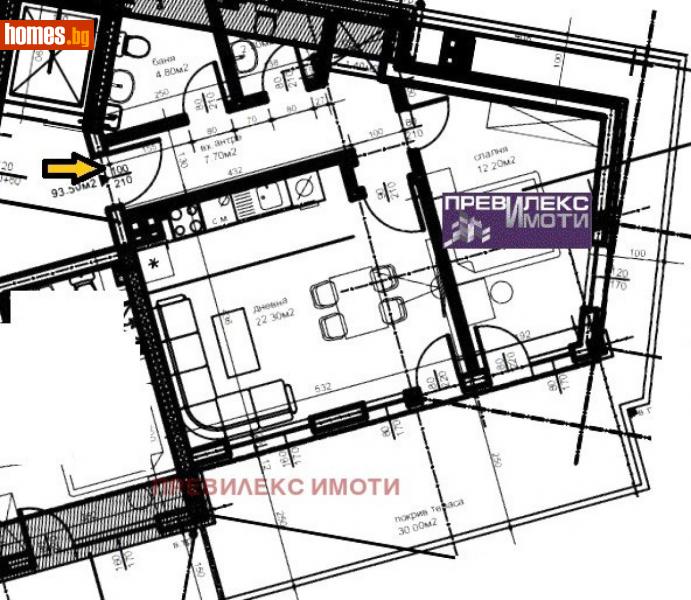 Двустаен, 107m² - Жк. Христо Ботев, Пловдив - Апартамент за продажба - Превилекс имоти ЕООД - 112427653