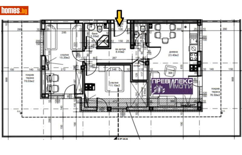 Тристаен, 176m² - Жк. Христо Ботев, Пловдив - Апартамент за продажба - Превилекс имоти ЕООД - 112459124