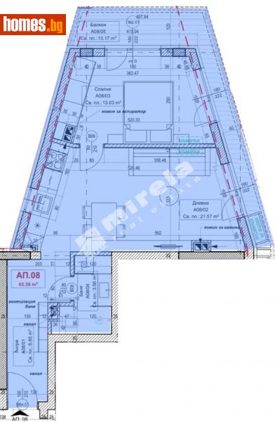 Двустаен, 77m² - Жк. Овча Купел 1, София - Апартамент за продажба - МИРЕЛА - 112620184