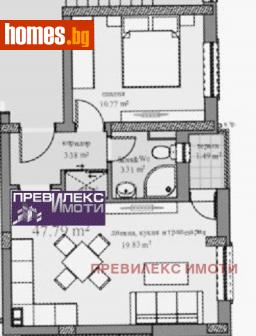 Двустаен, 55m² - Апартамент за продажба - 112709842
