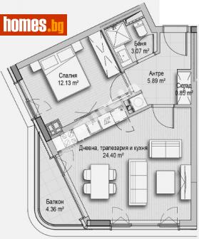 Двустаен, 74m² - Апартамент за продажба - 112817060