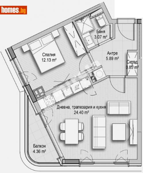 Двустаен, 74m² - Кв. Витоша, София - Апартамент за продажба - МИРЕЛА - 112817060