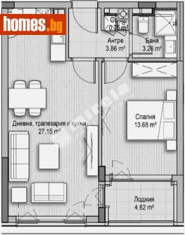 Двустаен, 76m² - Апартамент за продажба - 112817243