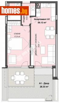 Двустаен, 68m² - Апартамент за продажба - 112840428