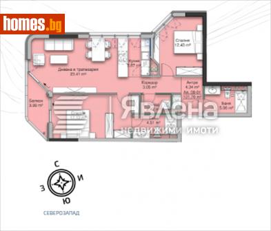 Тристаен, 124m² - Апартамент за продажба - 112884663
