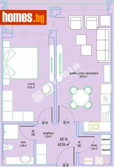 Тристаен, 133m² - Апартамент за продажба - 113041006