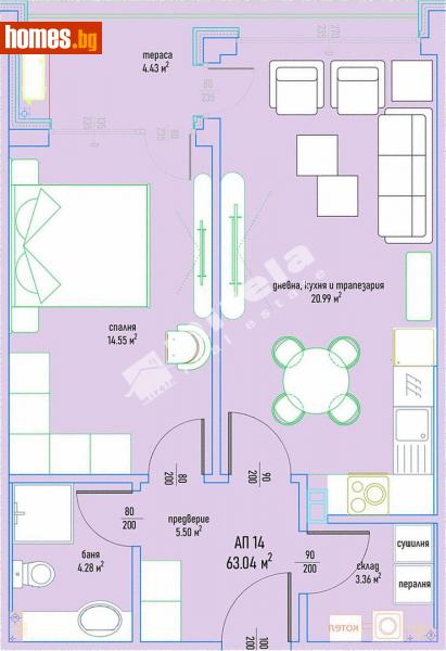 Тристаен, 133m² - Кв. Малинова Долина, София - Апартамент за продажба - МИРЕЛА - 113041006