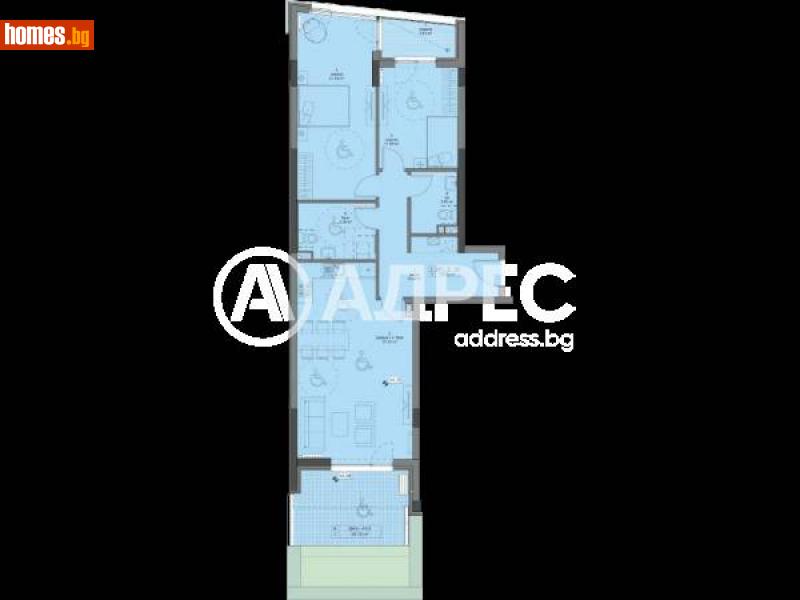 Тристаен, 136m² - Кв. Кръстова Вада, София - Апартамент за продажба - АДРЕС НЕДВИЖИМИ ИМОТИ - 113091888