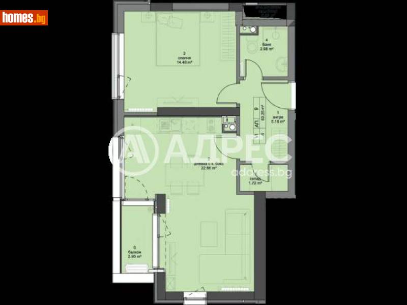 Двустаен, 80m² - Кв. Кръстова Вада, София - Апартамент за продажба - АДРЕС НЕДВИЖИМИ ИМОТИ - 113092176