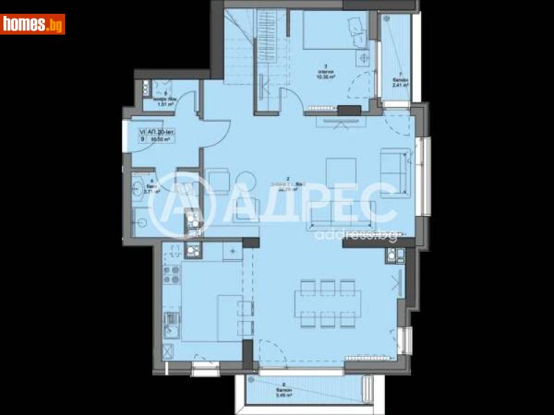 Многостаен, 218m² - Кв. Кръстова Вада, София - Апартамент за продажба - АДРЕС НЕДВИЖИМИ ИМОТИ - 113092199