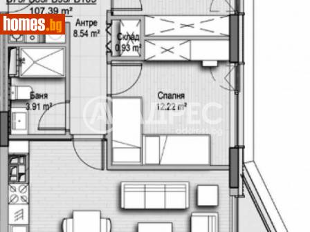 Тристаен, 107m² - Апартамент за продажба - 113388883