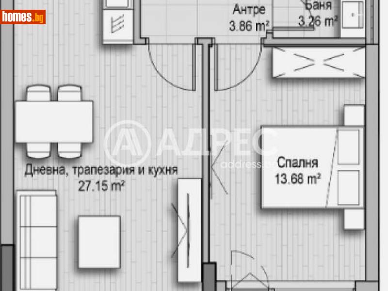 Двустаен, 76m² - Кв. Витоша, София - Апартамент за продажба - АДРЕС НЕДВИЖИМИ ИМОТИ - 113388899