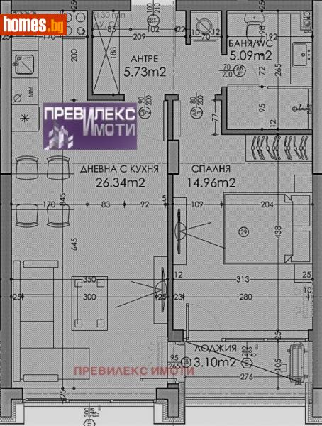 Двустаен, 77m² - Жк. Тракия, Пловдив - Апартамент за продажба - Превилекс имоти ЕООД - 113421326