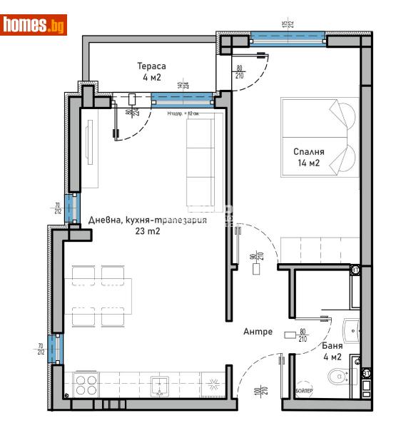 Двустаен, 65m² - Кв. Беломорски, Пловдив - Апартамент за продажба - КОНДОР НЕДВИЖИМИ ИМОТИ - 113527226