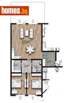 Тристаен, 143m² - Апартамент за продажба - 113551392