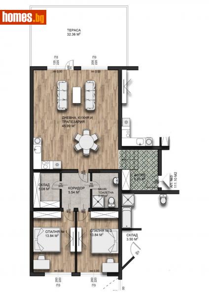 Тристаен, 143m² - С.Малки Чифлик, Велико Търново - Апартамент за продажба - PROPER HOMES - 113551392