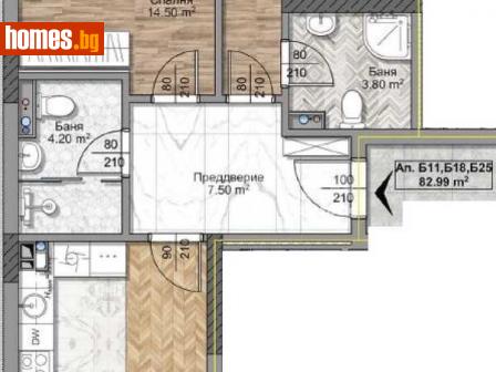 Тристаен, 101m² - Апартамент за продажба - 113644400