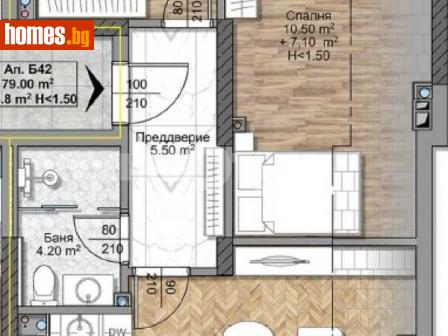 Тристаен, 93m² - Апартамент за продажба - 113644410