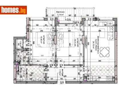 Тристаен, 110m² - Апартамент за продажба - 113881942