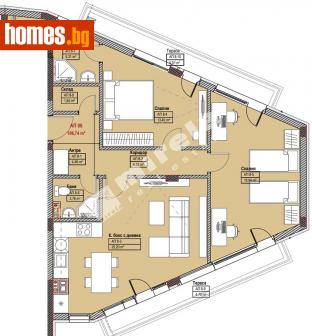 Тристаен, 122m² - Апартамент за продажба - 113895420