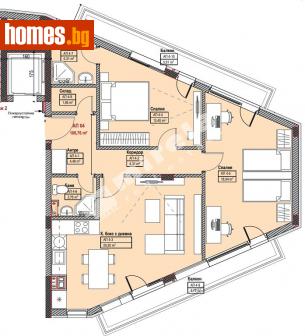 Тристаен, 121m² - Апартамент за продажба - 113895437