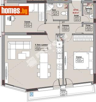 Тристаен, 105m² - Апартамент за продажба - 113895443