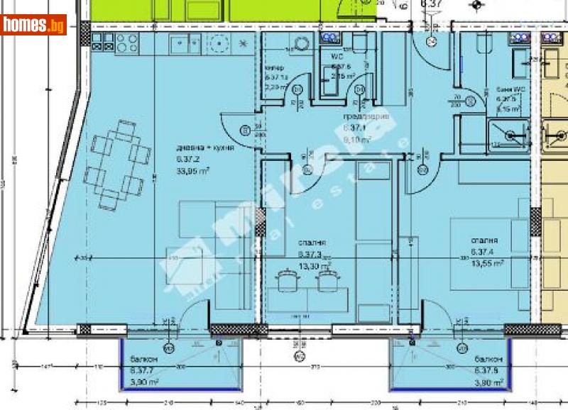 Тристаен, 119m² -  Кайсиева Градина, Варна - Апартамент за продажба - МИРЕЛА - 114031344