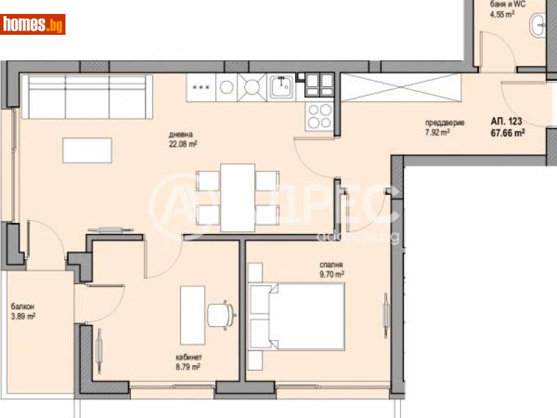Тристаен, 81m² - Жк. Люлин 8, София - Апартамент за продажба - АДРЕС НЕДВИЖИМИ ИМОТИ - 114047240