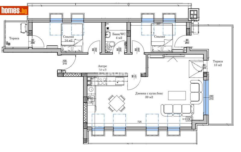 Тристаен, 136m² - Кв. Коматево, Пловдив - Апартамент за продажба - КОНДОР НЕДВИЖИМИ ИМОТИ - 114090868