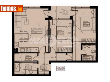 Тристаен, 113m² - Апартамент за продажба - 114143043